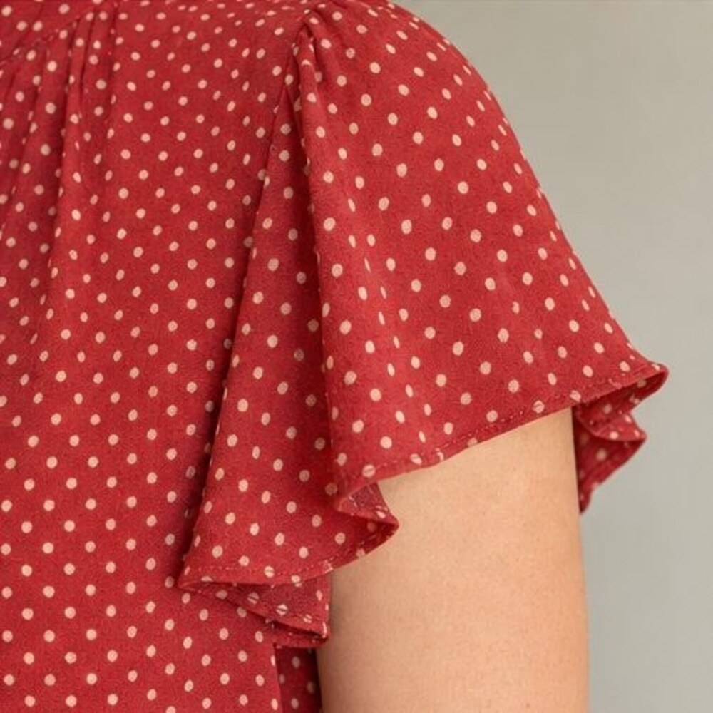 Camel Wrap Blouse - Picture 5 of 6